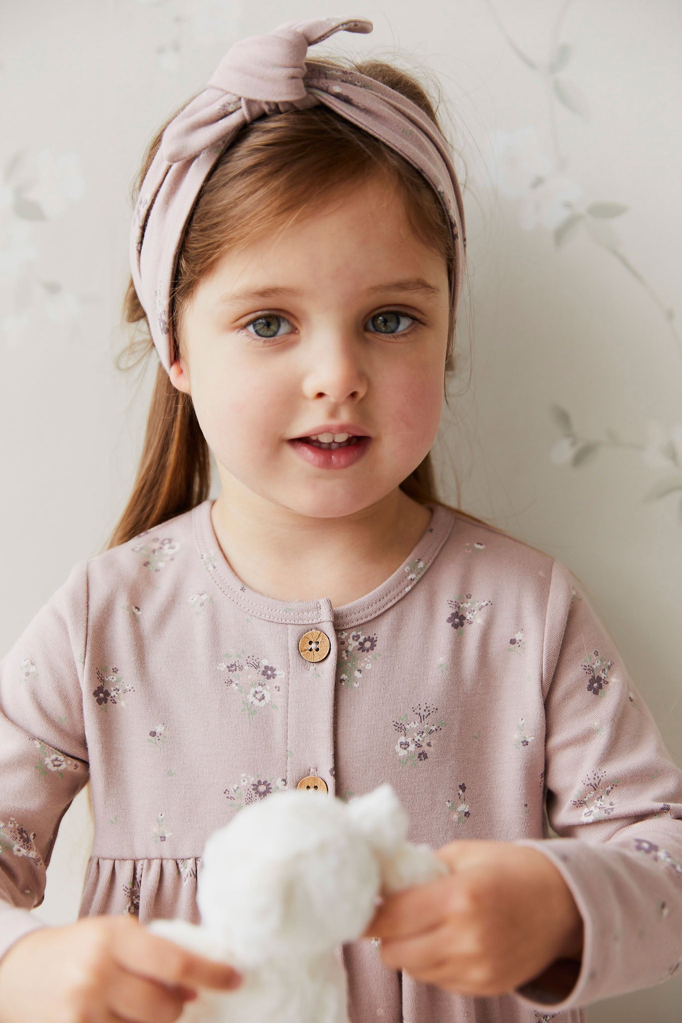 Jamie Kay - Organic Cotton Headband - Lauren Floral Fawn