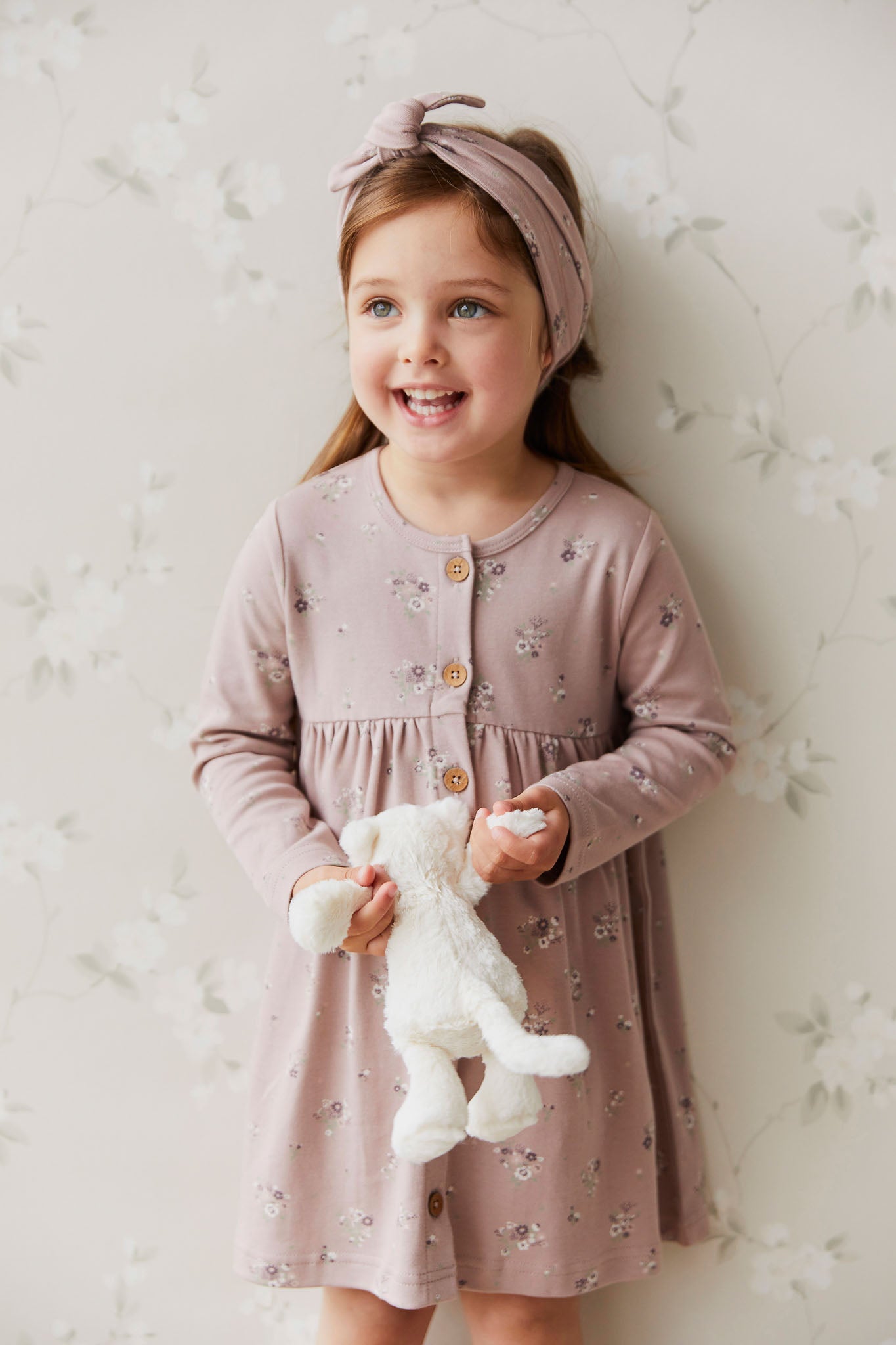 Jamie Kay - Organic Cotton Poppy Dress - Lauren Floral Fawn