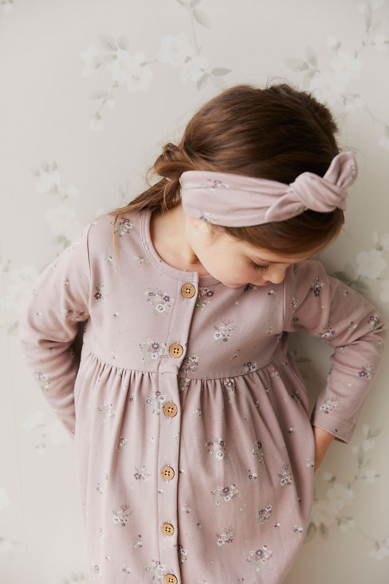Jamie Kay - Organic Cotton Headband - Lauren Floral Fawn