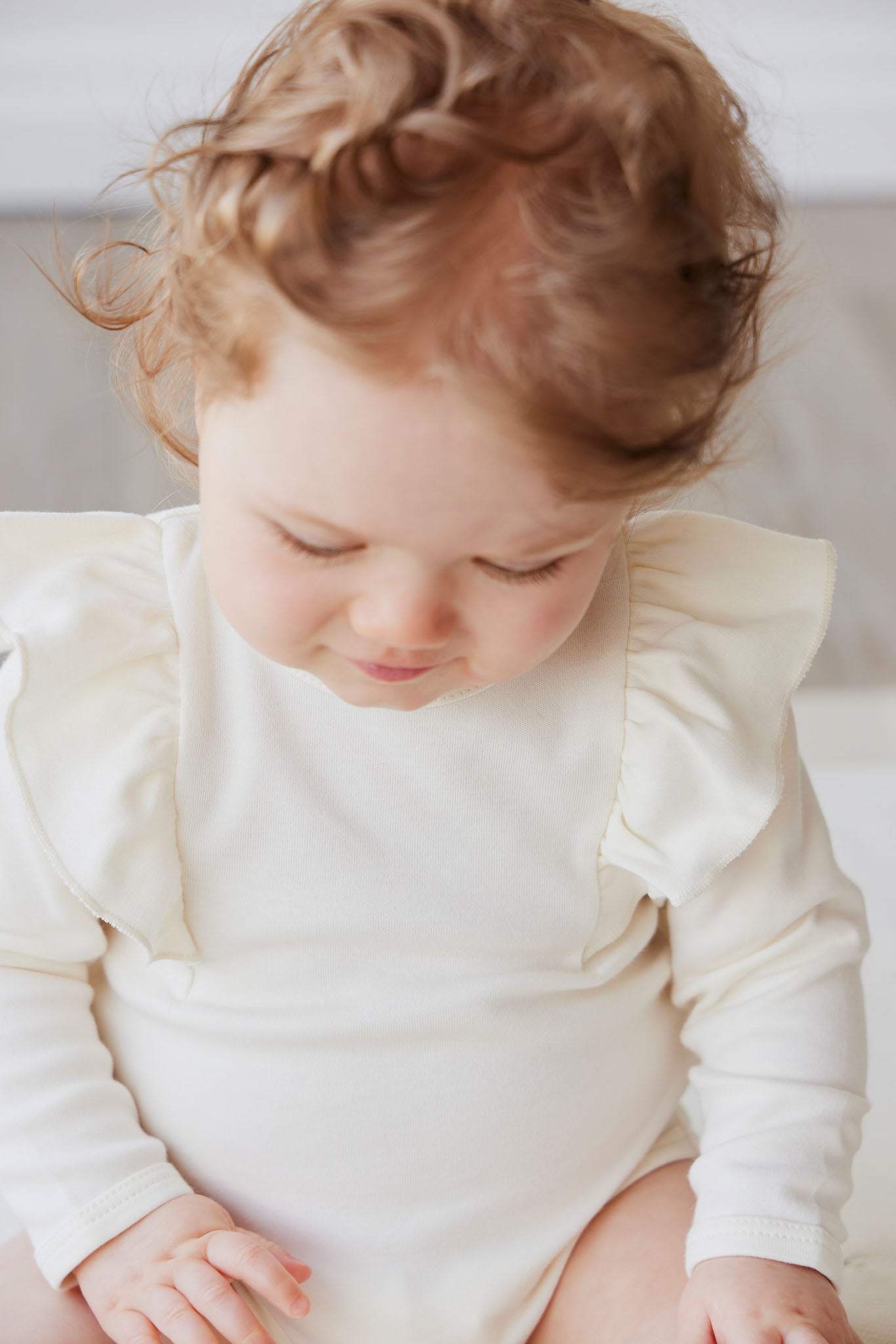 Jamie Kay - Pima Cotton Fleur Long Sleeve Bodysuit - Blanc