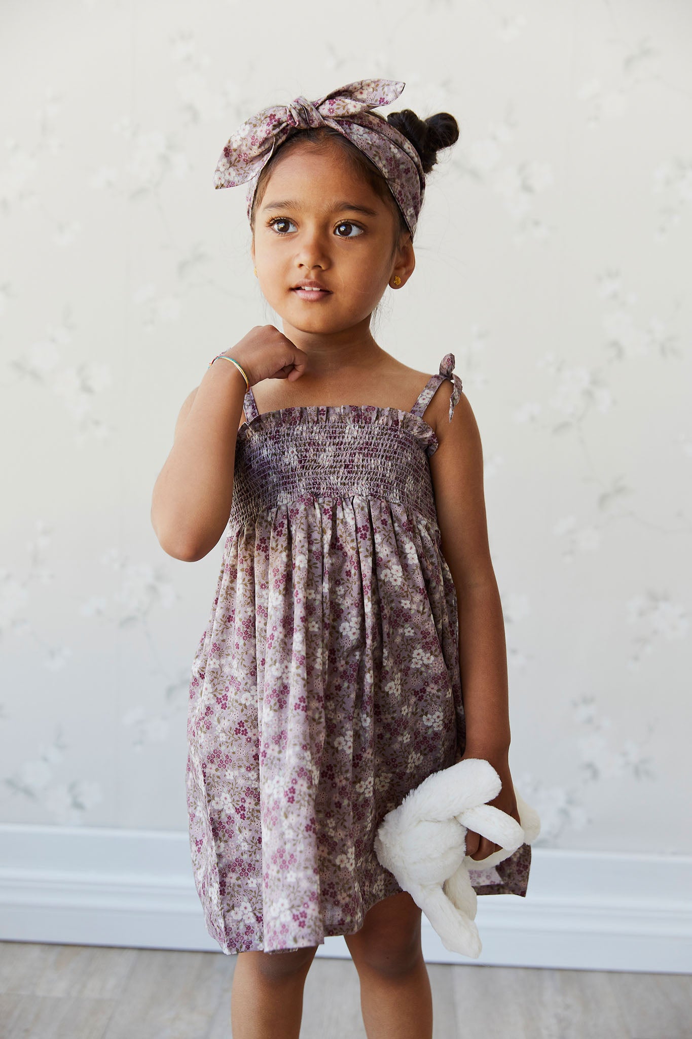 Jamie Kay - Organic Cotton Eveleigh Dress - Pansy Floral Fawn