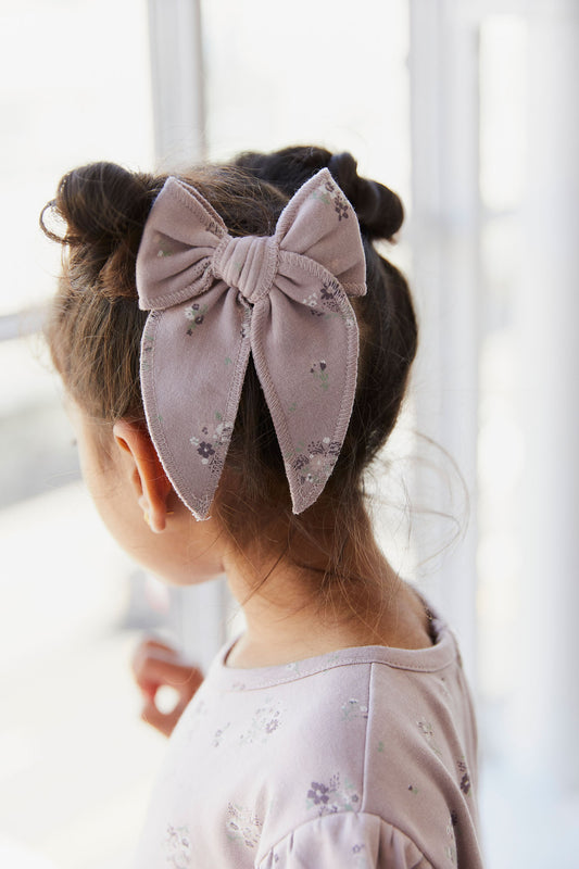 Jamie Kay - Organic Cotton Bow - Lauren Floral Fawn