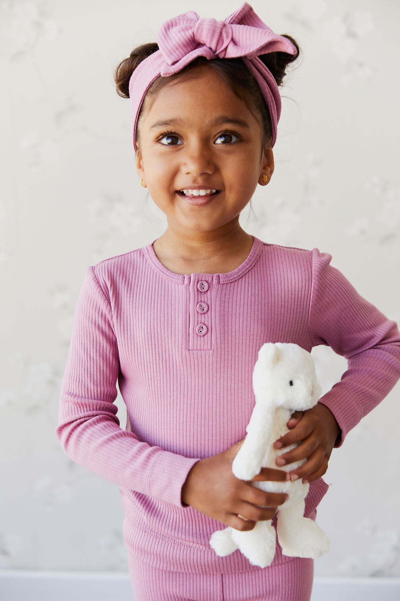 Jamie Kay - Organic Cotton Modal Long Sleeve Henley - Dhalia