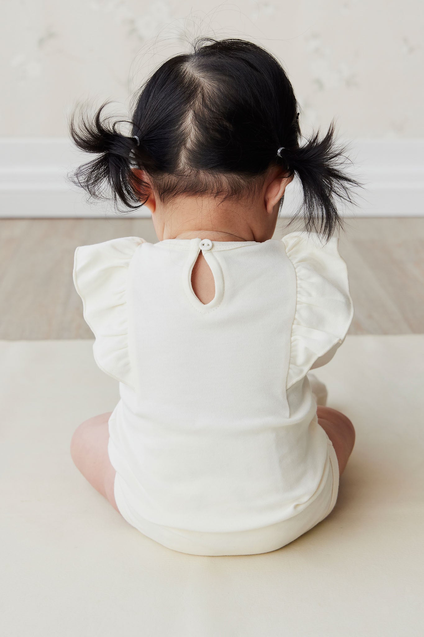 Jamie Kay - Pima Cotton Fleur Long Sleeve Bodysuit - Blanc