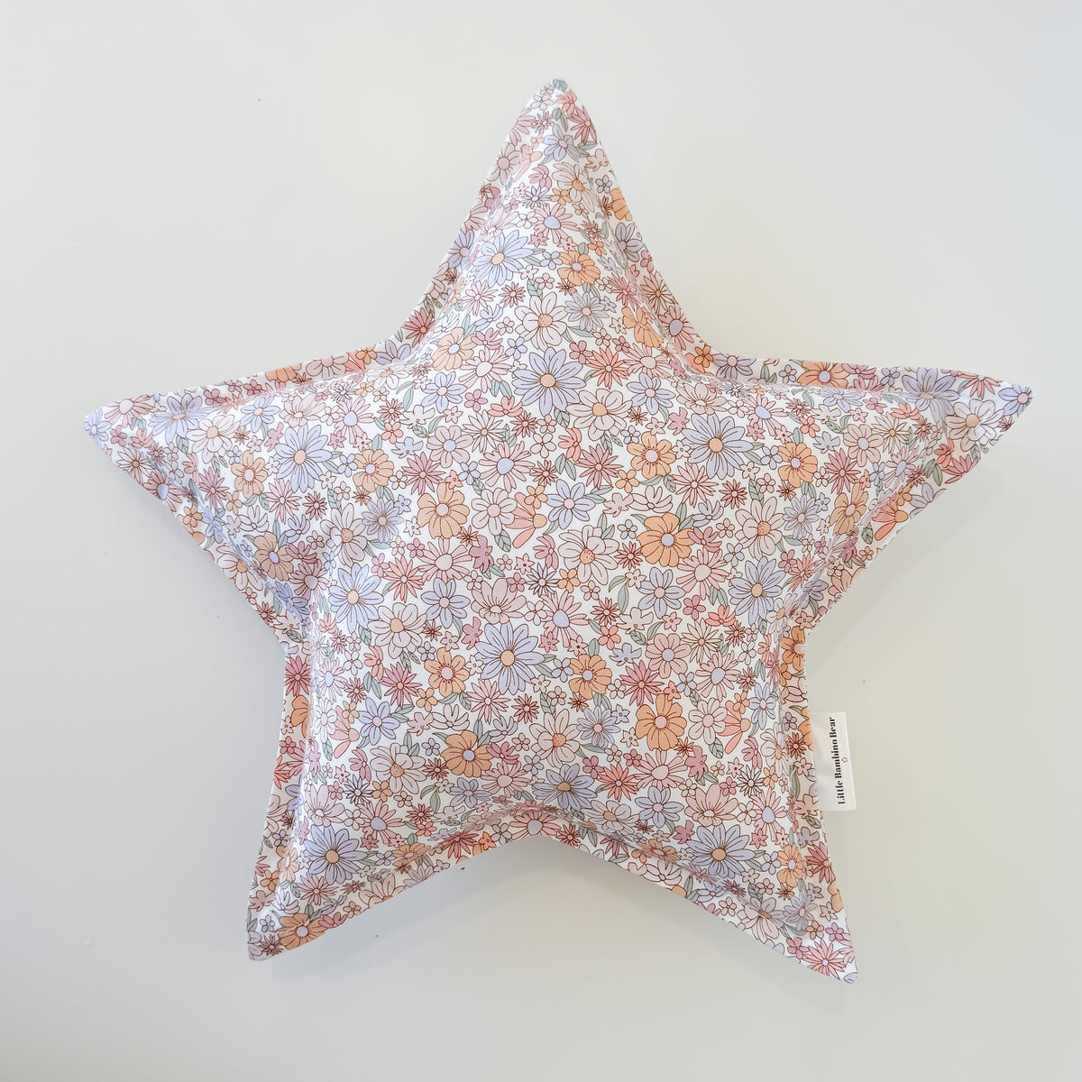 Lilac Daisy Star Cushion