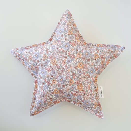 Lilac Daisy Star Cushion