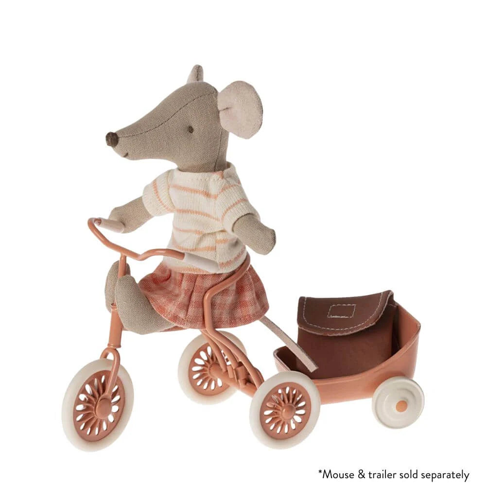 Maileg Abri a Tricycle Mouse Coral 2024