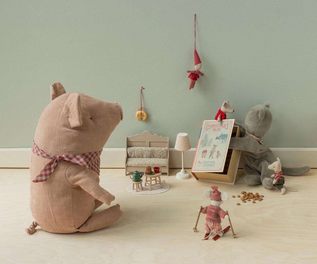 Maileg Christmas Twin Mice in Book