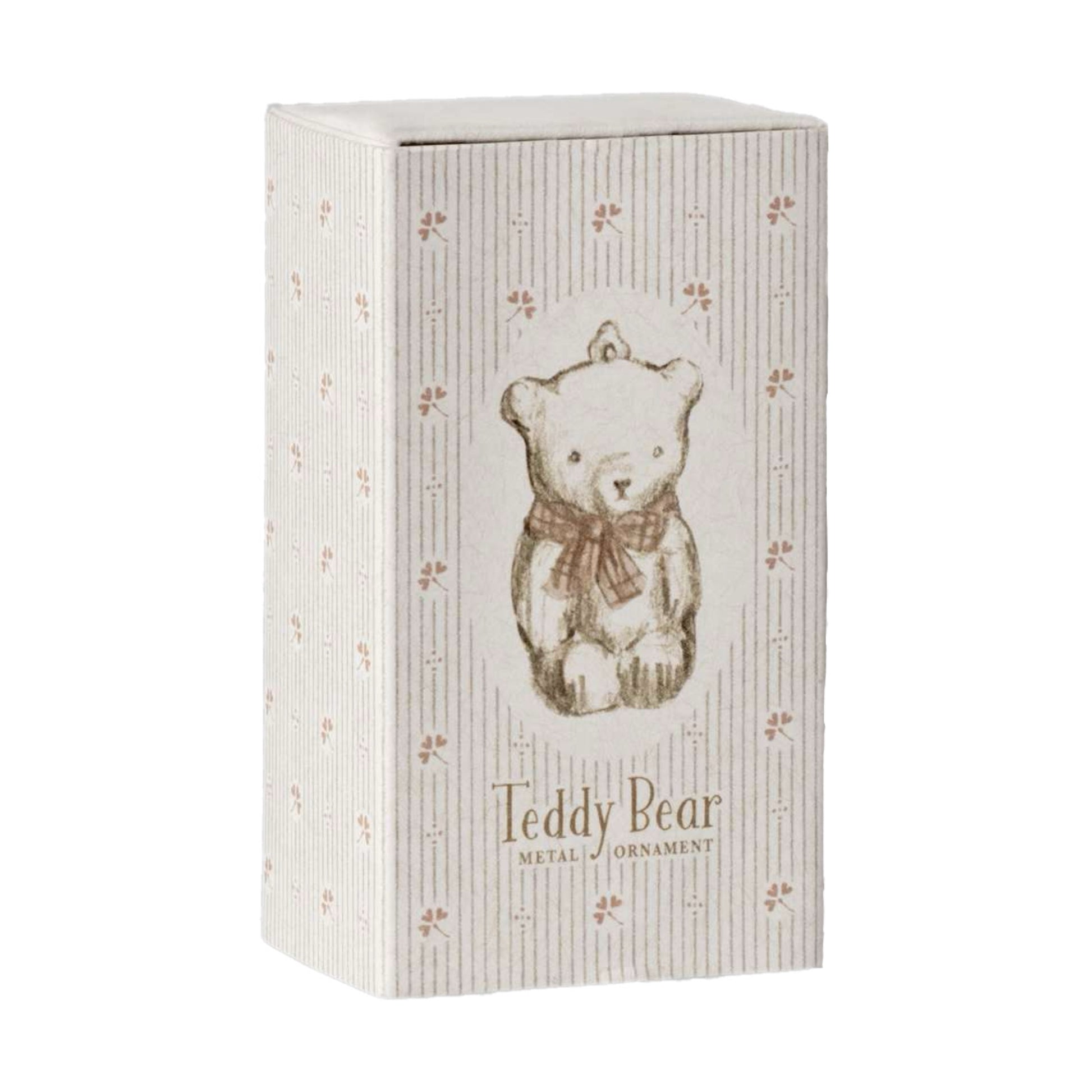 Maileg Metal Ornament Teddy Bear Rose Bow