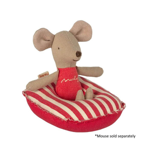 Maileg Little Sister Mouse in stripe red boat
