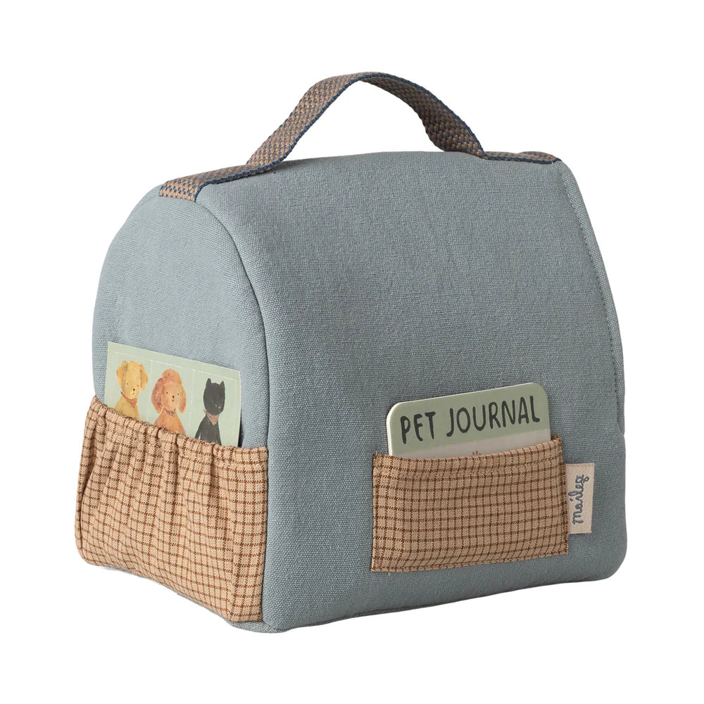 Maileg Pet Carrier Dusty Blue for cat or dog