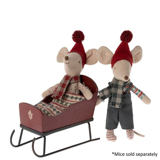 Maileg Sleigh for Mouse Red