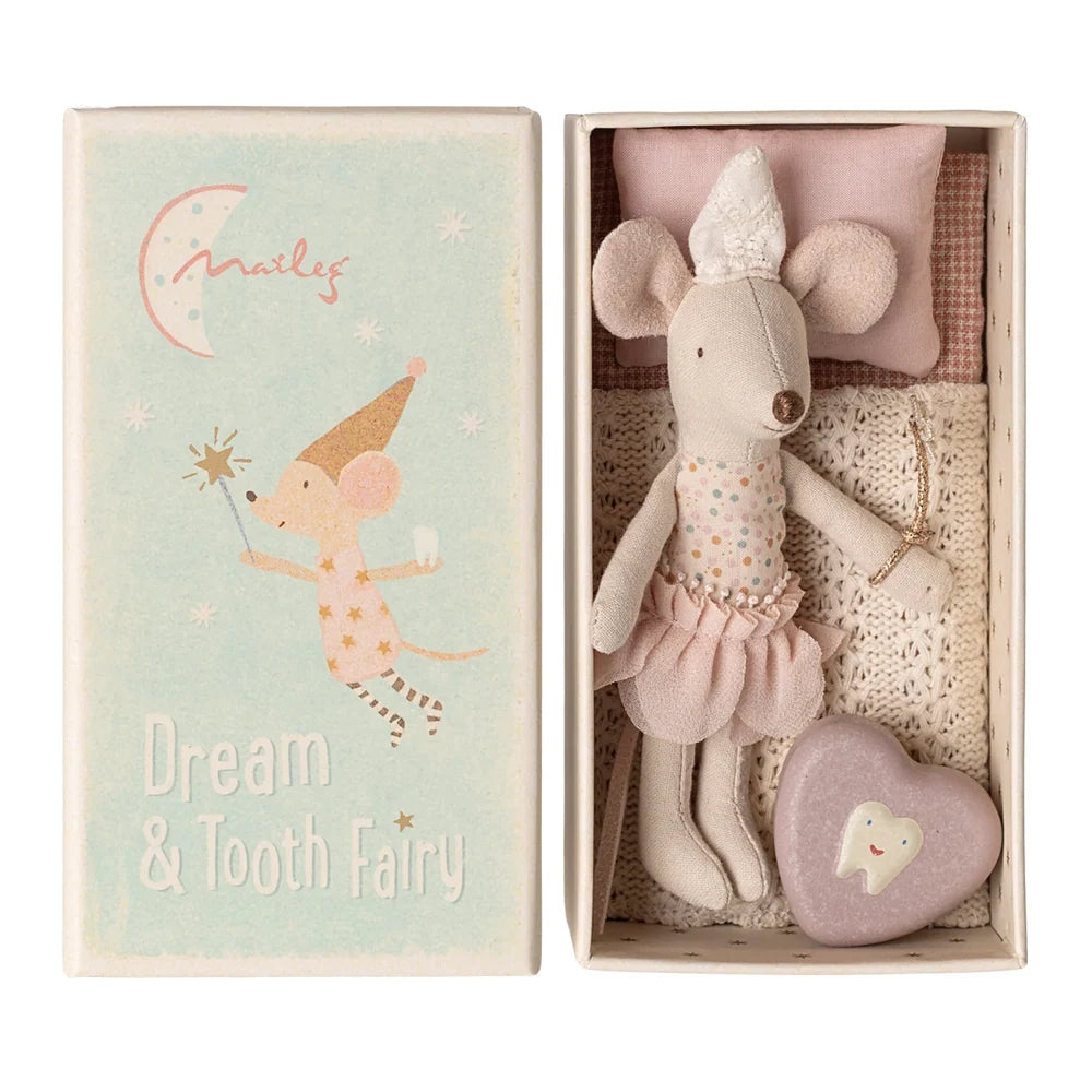 Maileg Tooth Fairy Mouse Little Sister in Matchbox