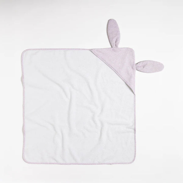 Baby comfort blanket with ears on a light gray background