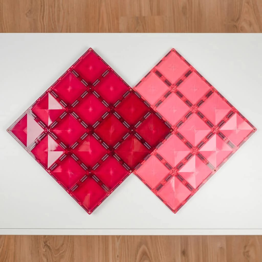 Connetix - Pastel Pink & Berry Base Plate 2 pc