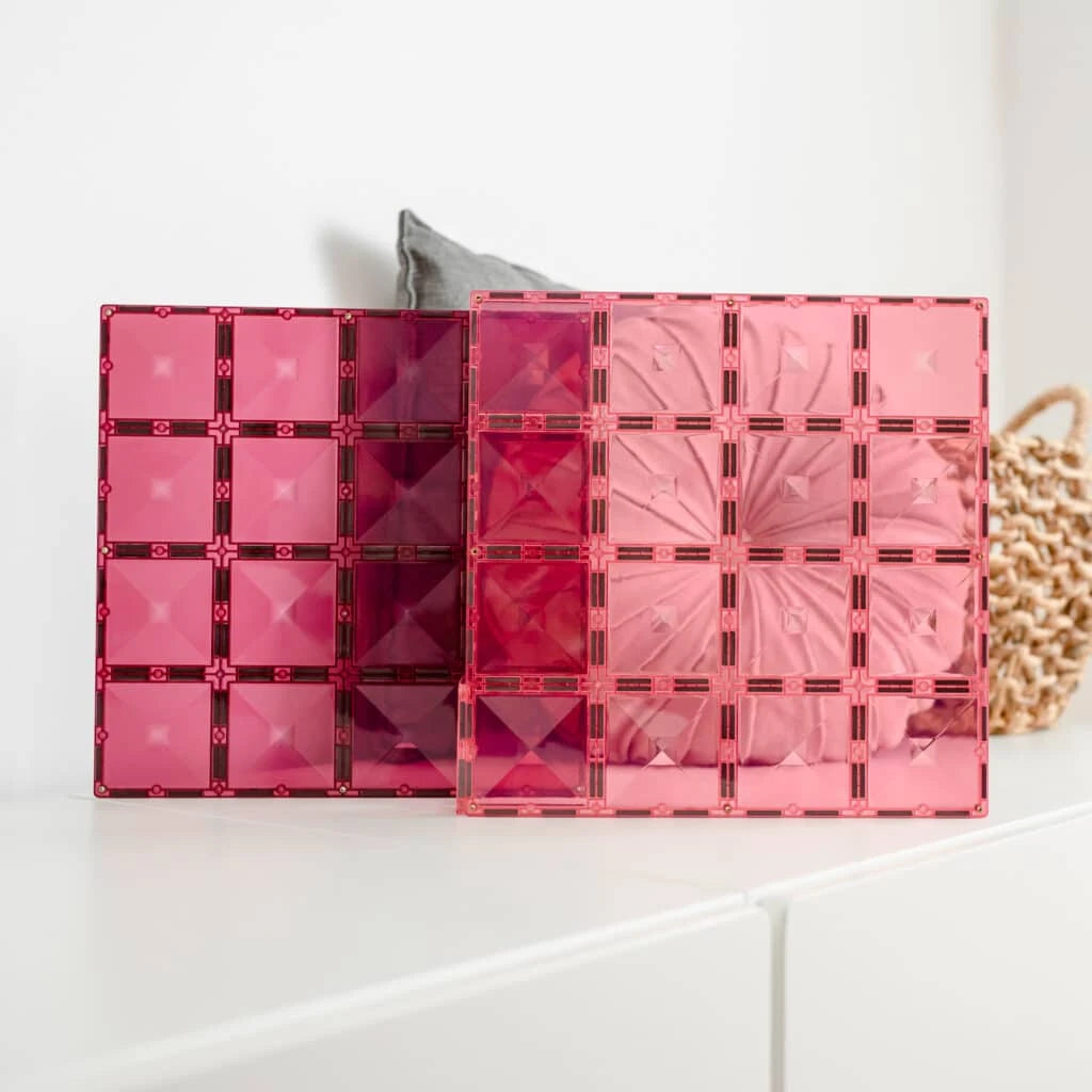 Connetix - Pastel Pink & Berry Base Plate 2 pc