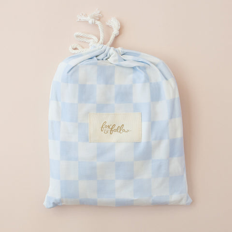 Fox and Fallow - Powder Check Organic Fitted Cot Sheet