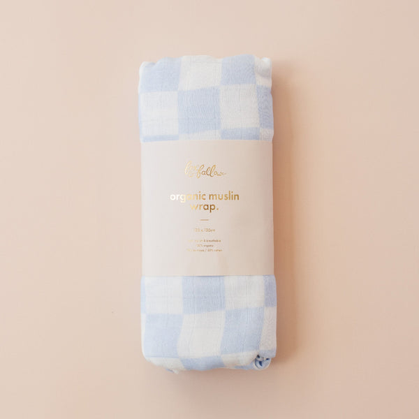 Fox & Fallow - Powder Check Organic Muslin Wrap Swaddle