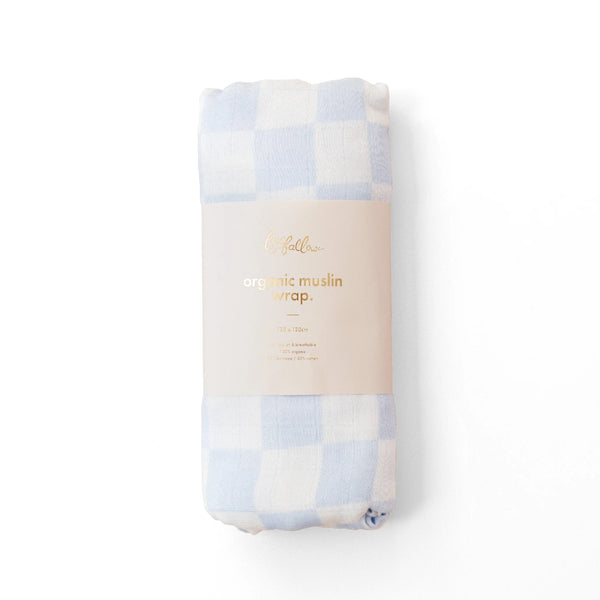 Fox & Fallow - Powder Check Organic Muslin Wrap Swaddle