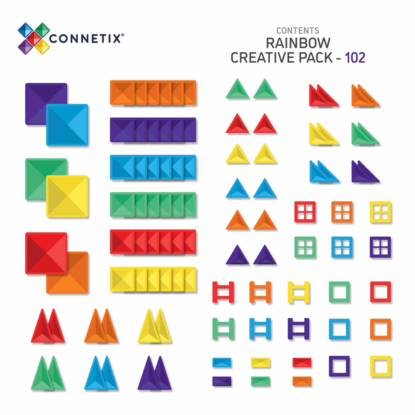 Connetix - Rainbow Creative Pack 102 pc