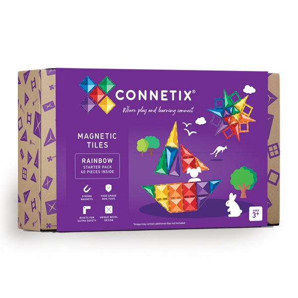 Connetix - 60 Piece Rainbow Starter Pack