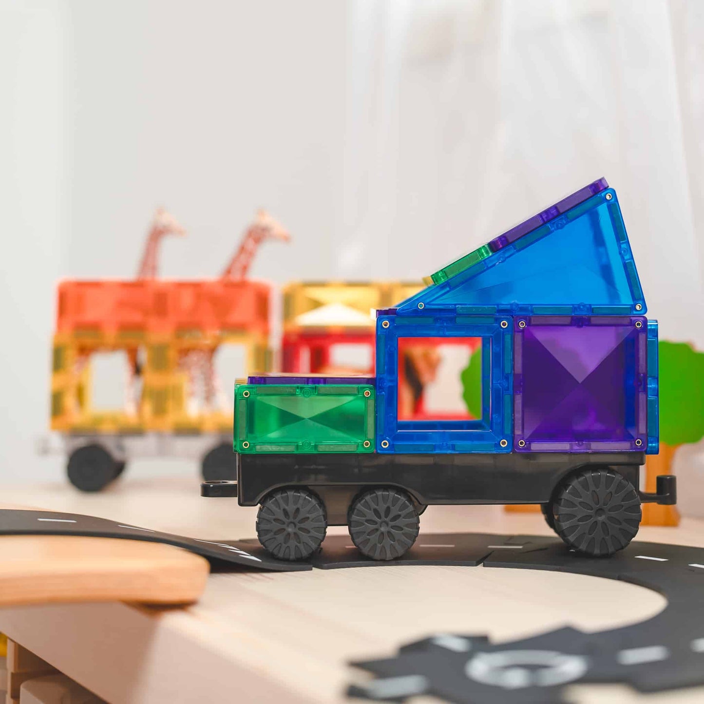 Connetix magnetic tiles Perth- Rainbow Transport Pack 50 pc