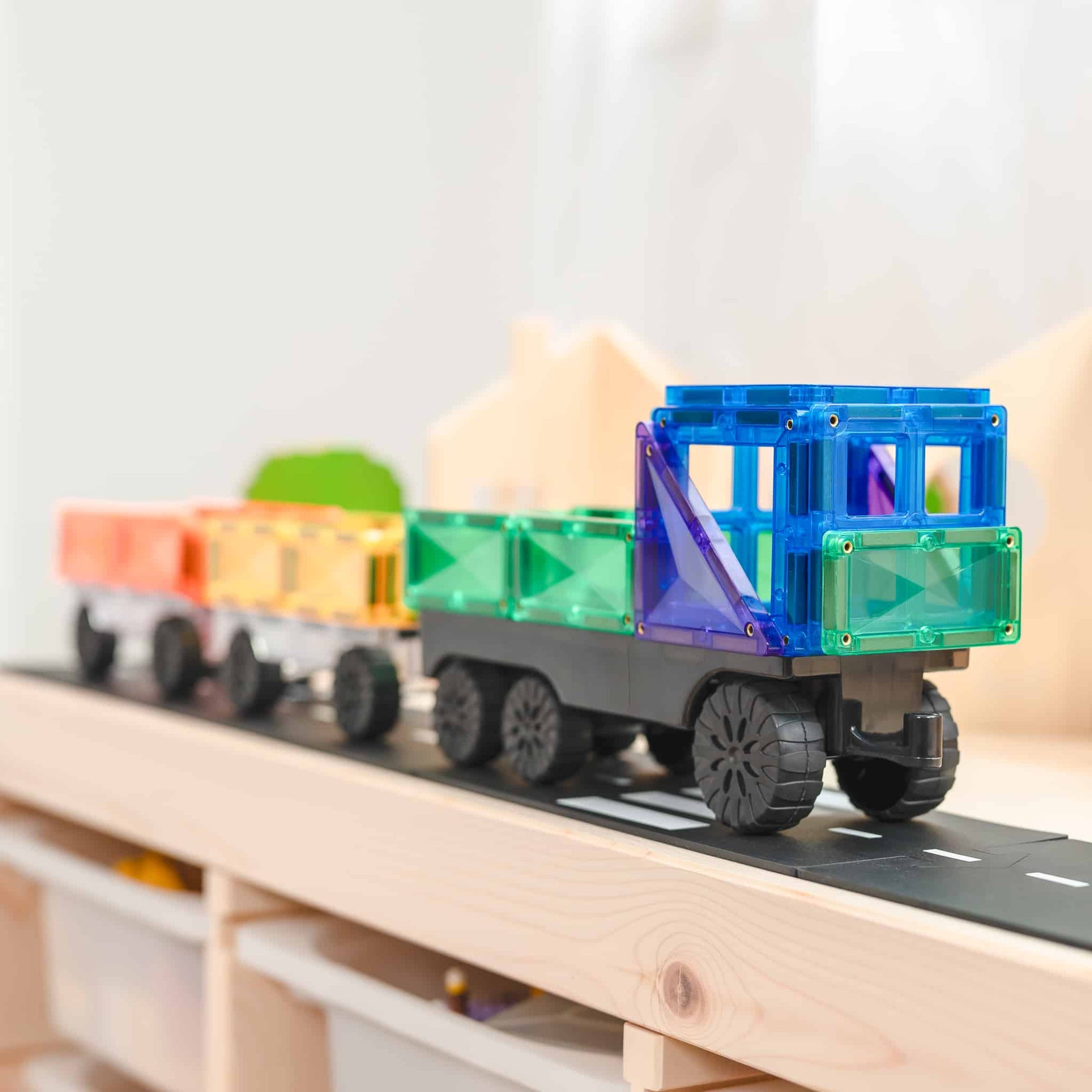 Connetix magnetic tiles Perth- Rainbow Transport Pack 50 pc