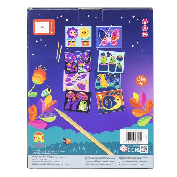 Tiger Tribe - Scratch Art - Garden back of box