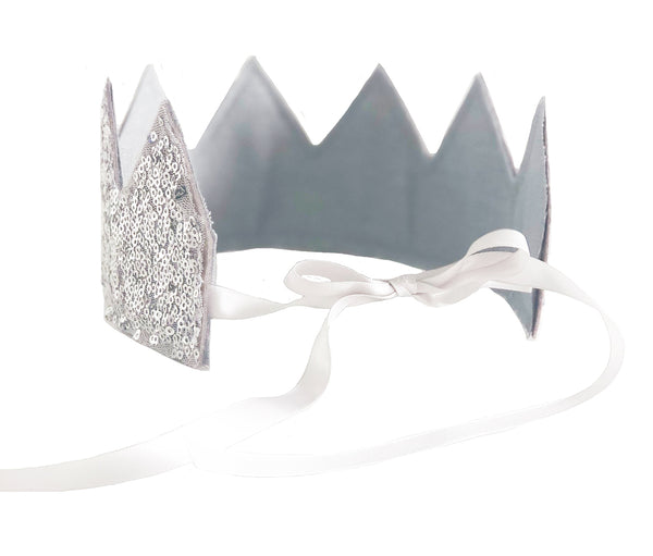 Alimrose Sequin Sparkle Crown - Silver