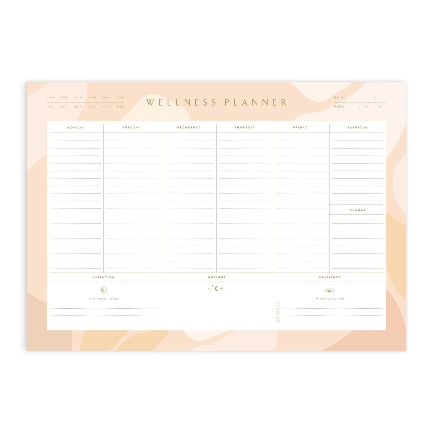 Fox & Fallow - Sol A4 Wellness Planner Notepad
