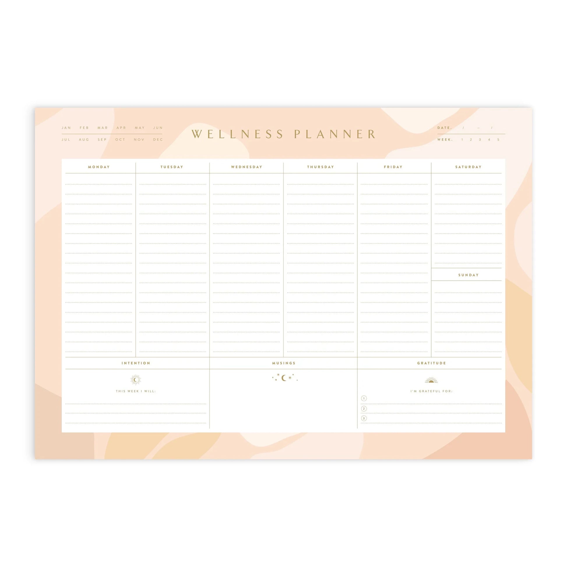 Fox & Fallow - Sol A4 Wellness Planner Notepad