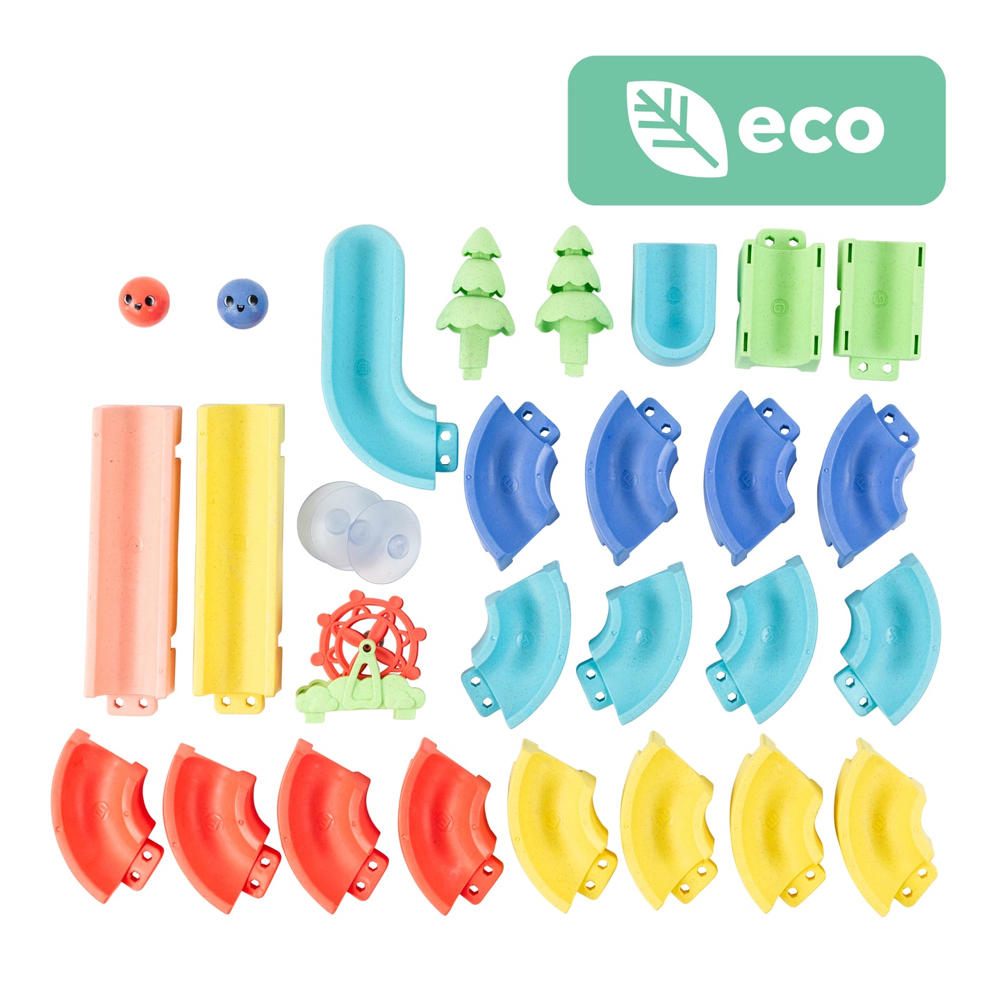 Tiger Tribe Waterslide Marble Run contents