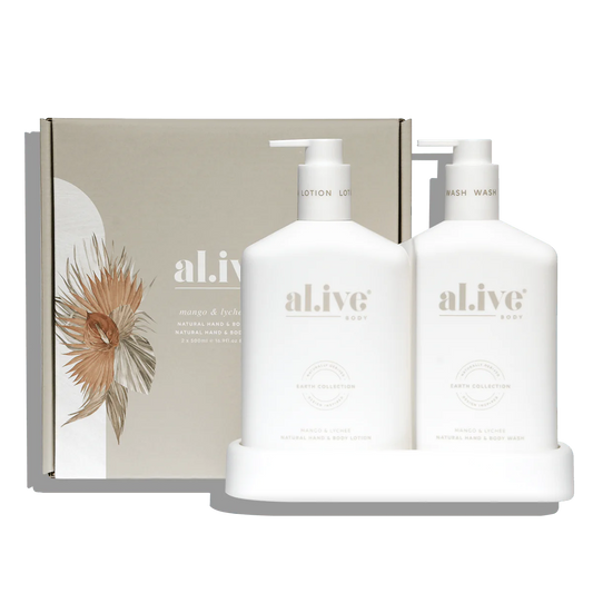 al.ive body - Wash & Lotion Duo + Tray - Mango & Lychee