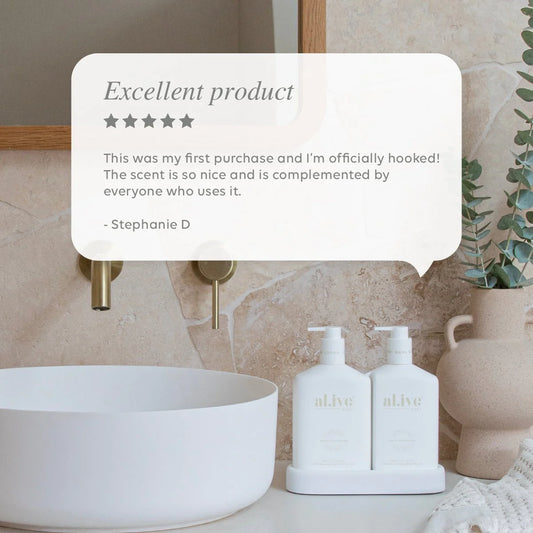 al.ive body - Wash & Lotion Duo + Tray - Mango & Lychee