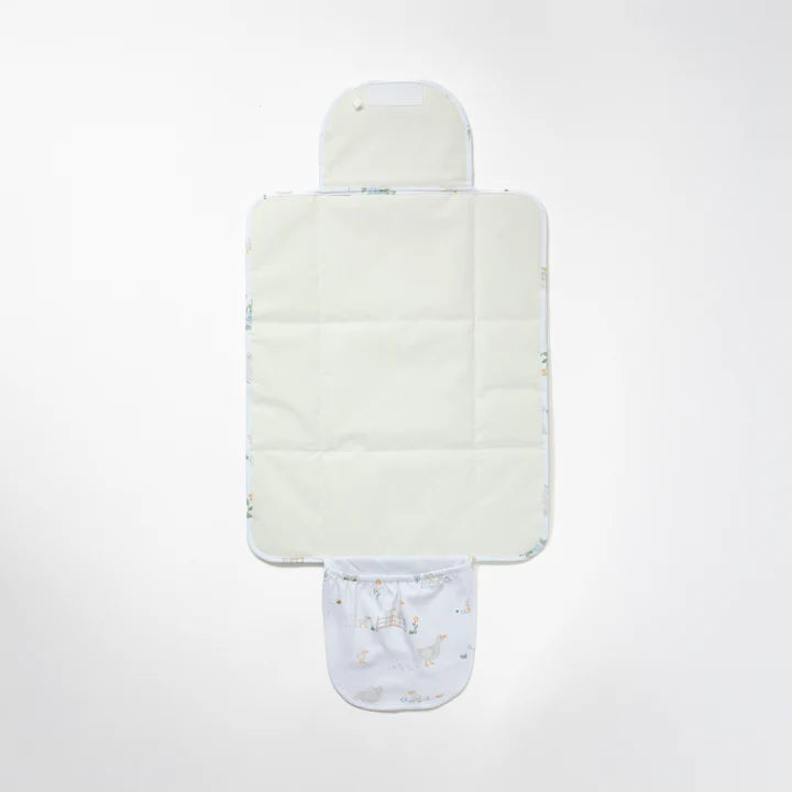 Baby sleeping bag with hood on a white background