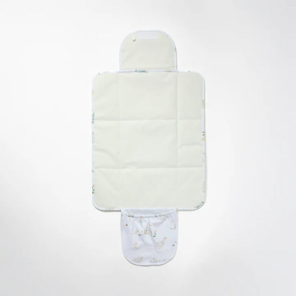 Baby sleeping bag with hood on a white background