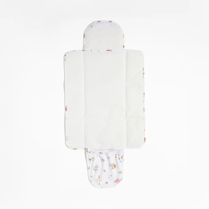 Baby bunting with floral pattern on a white background