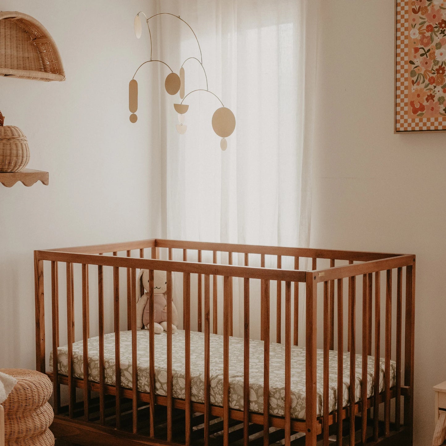 Fox & Fallow - Daisy Chain Organic Fitted Cot Sheet