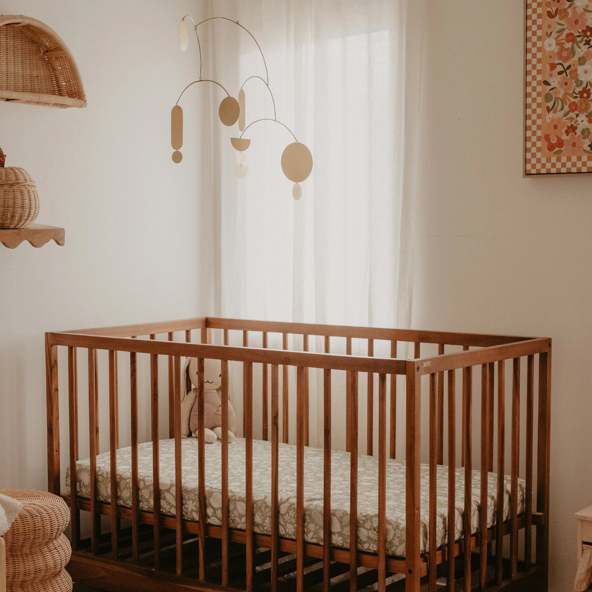 Fox & Fallow - Daisy Chain Organic Fitted Cot Sheet