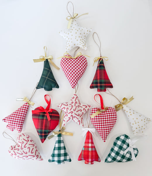 Handmade Fabric Christmas Tree Ornament