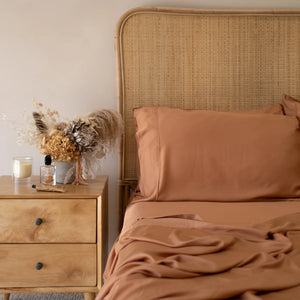 Mulberry Threads 100% Organic Bamboo Pillowslip - Rust