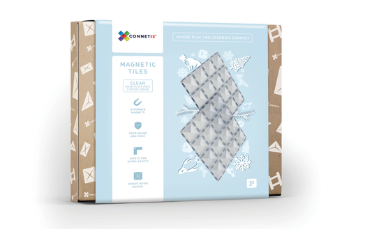 Connetix - 2 Piece Clear Base Plate Pack