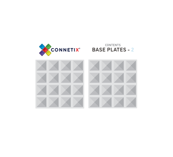 Connetix - 2 Piece Clear Base Plate Pack