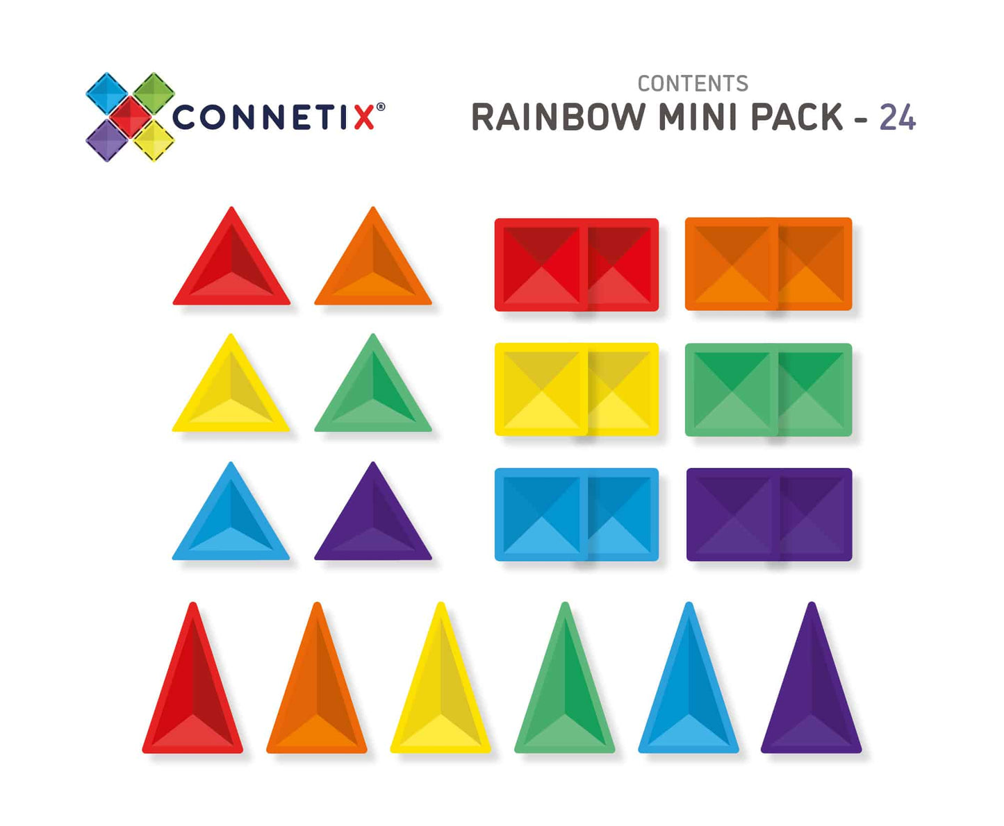 Connetix - Rainbow Mini Pack 24 pc