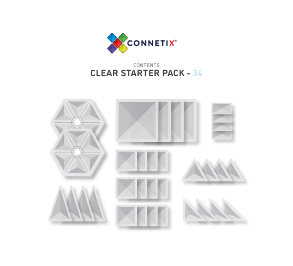 Connetix - 34pc Clear Pack