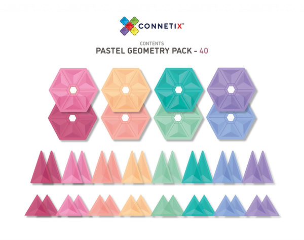 Connetix - 40 Piece Pastel Geometry Pack