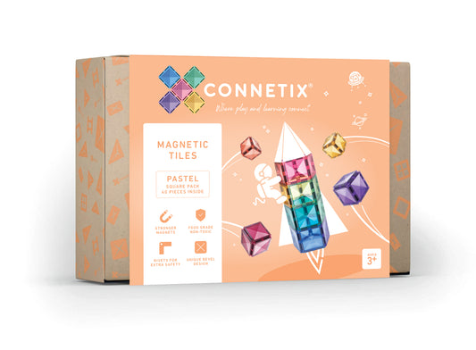 Connetix - 40 Piece Pastel Square Pack