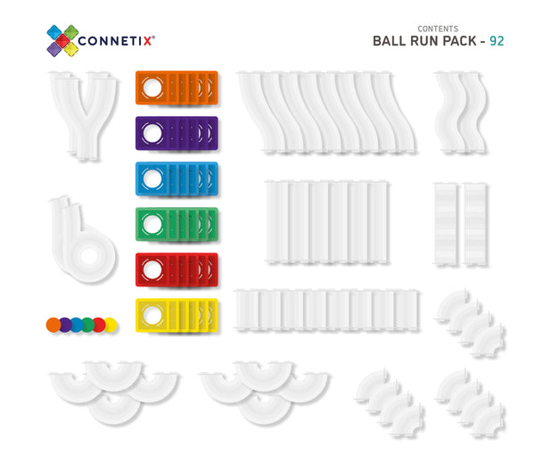 Connetix - 92 Piece Ball Run Pack