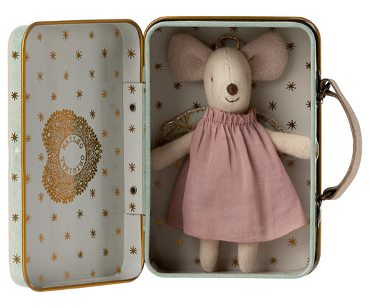 Maileg - Angel Mouse in Suitcase