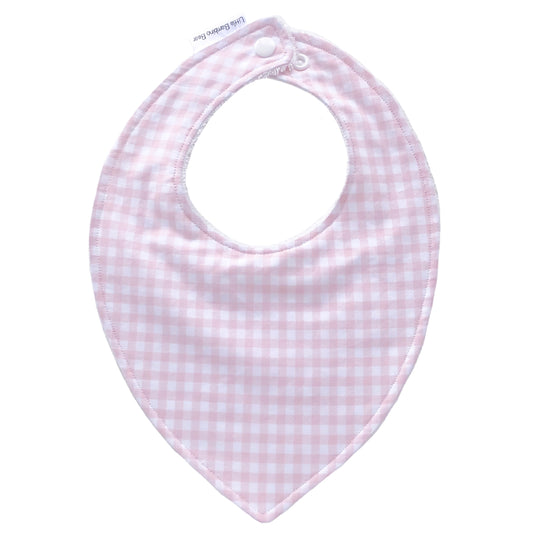 Pink Gingham Baby Bib - Little Bambino Bear